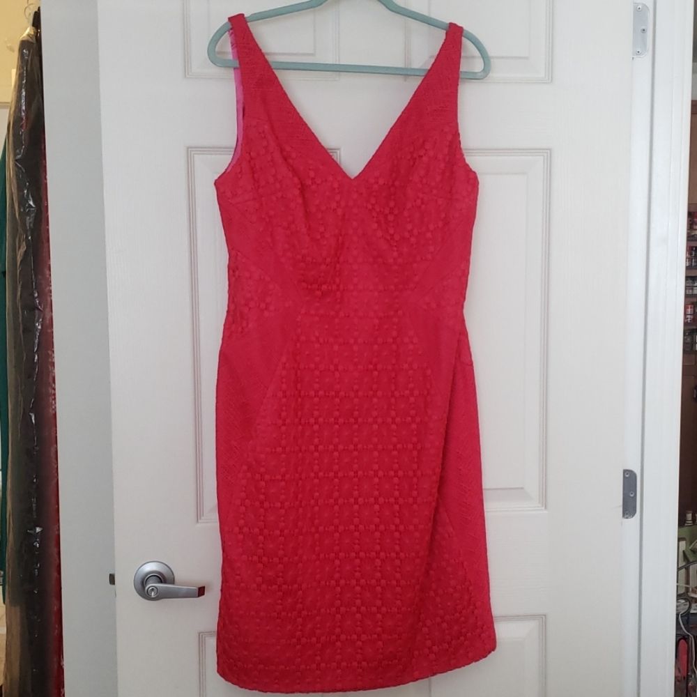 Monique lhuillier pink cocktail dress